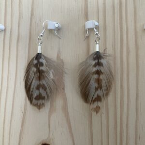 Boucles d'oreille en plume Courtes