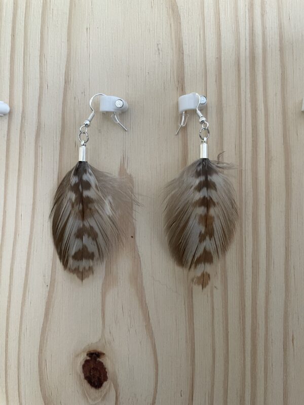 Boucles d'oreille en plume Courtes