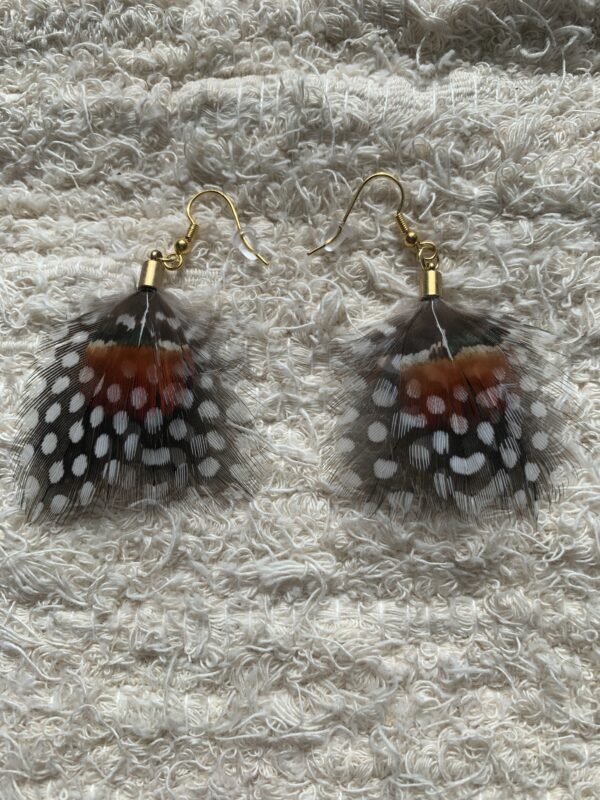 Boucles d'oreille en plume Courtes