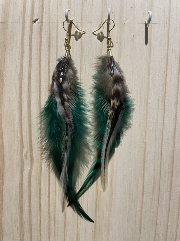 Boucles d'oreille en plume Mi-longues