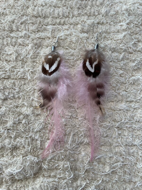 Boucles d'oreille en plume Mi-longues