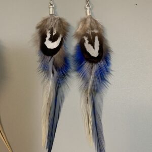 Boucles d'oreille en plume Mi-longues