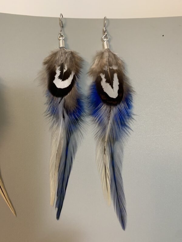 Boucles d'oreille en plume Mi-longues