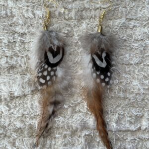 Boucles d'oreille en plume Mi-longues