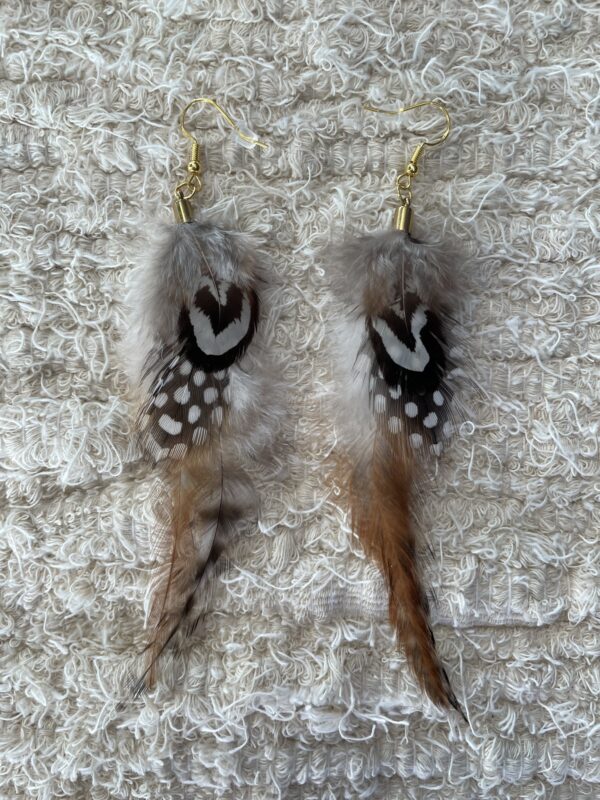 Boucles d'oreille en plume Mi-longues