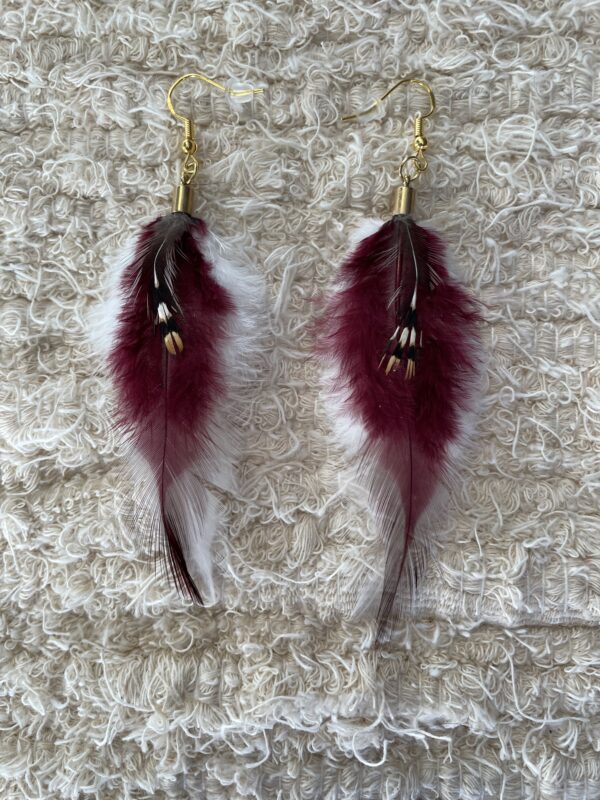 Boucles d'oreille en plume Mi-longues