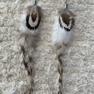 Boucles d'oreille en plume Mi-longues