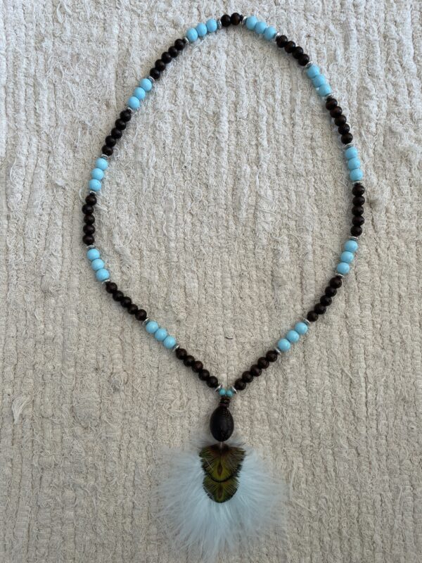 Collier plume d'autruche